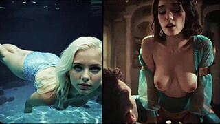 Subtle bizarre blowbang unfolds with intense bukkake and deepthroat in musical psychosis twist