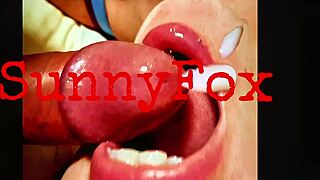 sunnyfox enjoys licking and savoring until getting a mouthful of cum from her friend