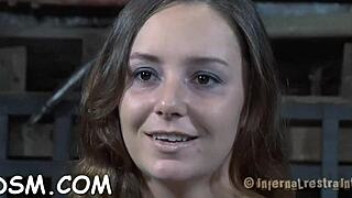 I feel so helpless restrained while enduring intense domination with hardcore toy play and sucking action