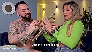 i cant believe it the cuckold husband left his milf neighbors mouth full of cum after quickie