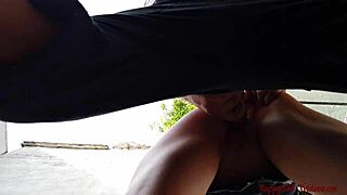 Damn, this outdoor anal and pussy pounding ends with me swallowing a huge load up close!