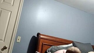 In a casual setting, chubby Marilyn explores pleasure with her favorite wand.