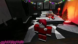 santas little helper rides big cock for creampie in rough doggystyle action with bent over ass