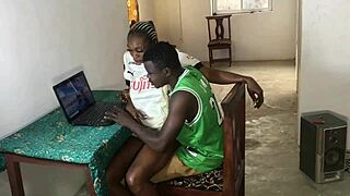 Chubby Ebony Emris Gets Pounded Hardcore by Quinn with Squirting and Cum on Her Fat Ass.