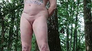 Oh My God! Watch This Slave Whore Humiliated In The Forest As A Milf Flashes And Gets Bent Over Outdoors!