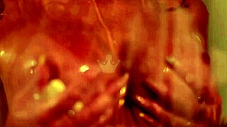 Oh man, I'm taking this hot shower and teasing the photographer so bad