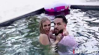 Hot busty blonde milf Casca Akashova gets dripping pussy fucked in full movie