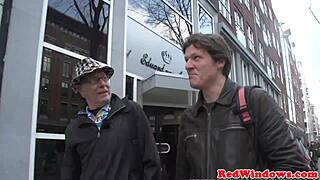 Whoa, stockinged dutch hooker gets her pussy pounded hard in reality close-up action!