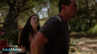 Petite Abbie Maley and Pierce Paris Fuck Like No One Is Watching Out in Nature with Blowjob and Doggystyle