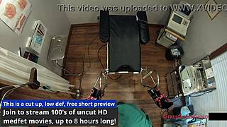 Tampa university demands bold entrance physical for petite Latina Alexa Rydell in gloves and miniskirt