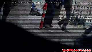 Whoa, stockinged dutch hooker gets her pussy pounded hard in reality close-up action!