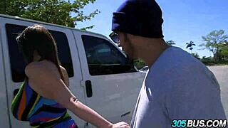 sara jays huge ass fucked on the 305bus 2 2 with blowjob and rough outdoor action