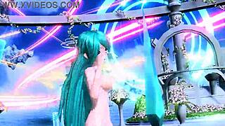 Hatsune miku unleashes goddess boobs and big ass in full nude love song project diva mod