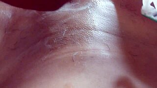 blonde brazilian latina trims her intimate area for skin-to-skin intimacy with her husband in the bedroom.