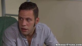 Why is this stunning transsexual getting buttfucked on the couch so intensely?