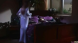 Hey, check out this horny blonde who wakes her lesbian friend for some steamy 69 action and intense pussy licking!