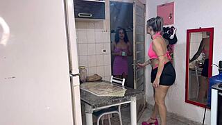 Curious Gossiping Neighbor Sneaks Over at Midnight for Sugar Yet Gets Intense Pounding and Licking in the Car