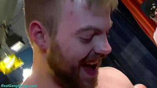 This milf takes extreme rough bukkake with monster cocks in group banging