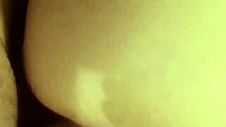 Amateur couple from USA enjoys intense session ending in creampie deep inside her big ass.