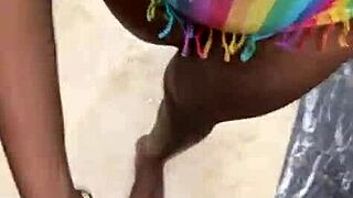 Landlord's wife shares an unexpected intimate moment in the elevator