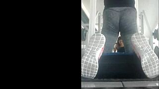 Hey, look at this skinny Mexican teen bent over doggystyle in gym leggings for quick fun.