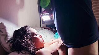 Mexican girlfriend sucks neighbor's cock she's such a slut leaves tits covered in cum