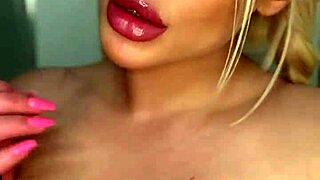 horny college coed with big tits teases and sucks on banana in curvy solo play