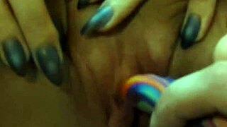 Hey, how does Lucy Amanita get railed to real orgasms with that pierced nipple vibe?