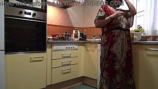 Horny woman screams for guy to lick her pussy in kitchen cheating scene!