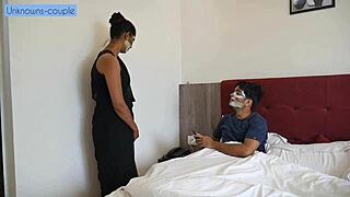 saheb ji subtly takes advantage of poor mamta's compulsion in a passionate bedroom encounter with kissing blowjob deepthroat and rough wife maid action