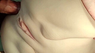 Casual close-up shows sexy shaved doll getting double penetration with toys in ass and pussy.