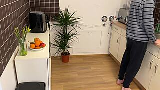 my husband started jerking off to my curvy stepmom in pantyhose, things got kinky with handjob and cum on ass 😏🍑