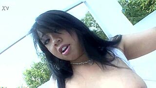 Oh yeah, this chubby Asian babe deepthroats and swallows cum for a messy facial!