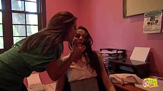 Why Does This Bossy Brunette Lesbo Punish Lazy Worker With Tribbing And Muff Diving?