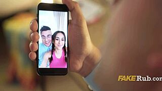 Glasses-wearing Tasha Lustn groans during a steamy encounter with pigtails and nerdy vibes