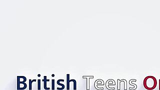 Wow, this British 19-year-old cutie does a footjob, then 69s, and plays with cum after some foreplay