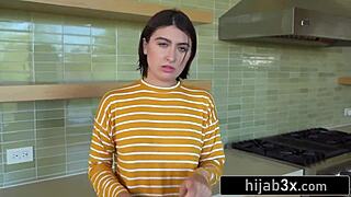 i got this sexy middle-eastern teen trying sucking cock for first time