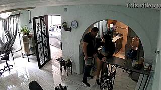 the latina casually flirted with the contractor leading to an unexpected steamy encounter