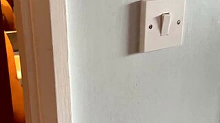 Your cock touches my ass, or am I dreaming? Horny teen got wet spying.