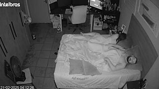 They pretend to forget the camera wildly in the bedroom