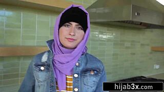 i got this sexy middle-eastern teen trying sucking cock for first time