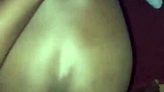 Skinny Kenyan brunette amateur wife spanks and takes dirty cock deep in her creamy wet pussy