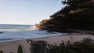 Oh man, I was just chillin' at the beach, relaxin' with this beautiful Latina, lickin' her big clit, feelin' so good and carefree today