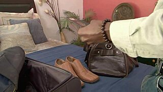 Hey, check out this slutty curvy blonde milf sucking black cock! 😈