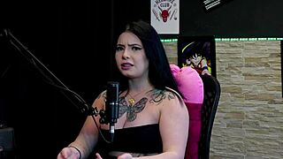 Oh man i cant believe how hot that tattooed brunette showed off her big tits right after admitting she licked her friends clit in wild sex kalyca watch on sheer red