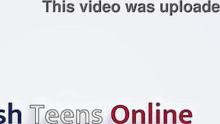 Wow, this British 19-year-old cutie does a footjob, then 69s, and plays with cum after some foreplay