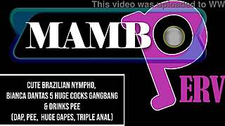 Bianca Dantas, you ready for this cute Brazilian nympho gangbang with five huge cocks, DAP, pee, triple anal, and massive gapes from BBC monsters?