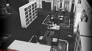 why is this wife cheating and fucking a stranger at the library on cam?