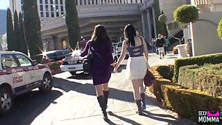 Hey, check out this milf licking a young 18+ girl's hot pussy