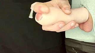 Robby explores foreskin extender in solo masturbation leading to huge cumshot